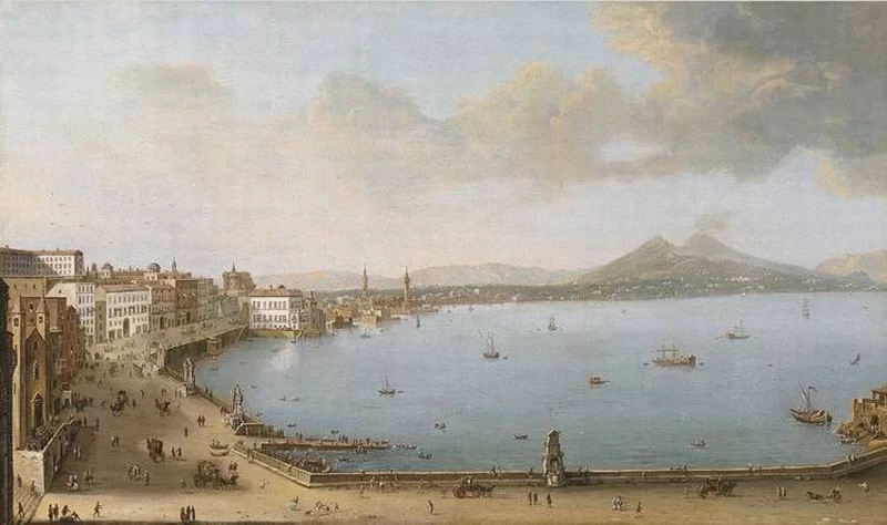 Veduta di Napoli dalla strada di Santa Lucia
